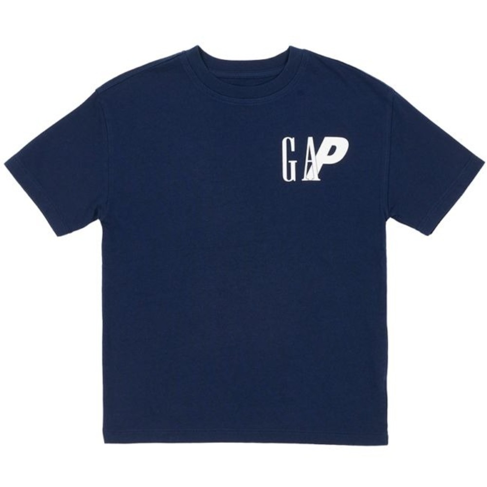 GAP x Palace Kids Navy Blue Graphic Logo T-Shirt Streetwear Collab, XS,‎ NWT